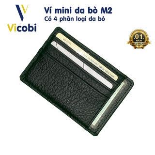 Ví mini name card Da Bò Vicobi M2, Bóp nhỏ gọn bỏ túi hàng gia công tại Việt Nam