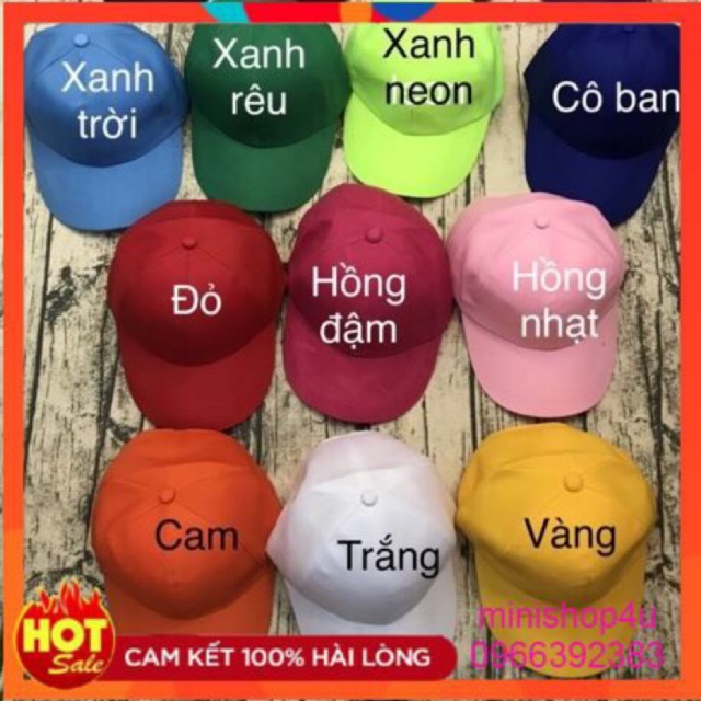 Mũ Lưỡi Trai Trơn Nhiều Màu Sắc Thời Trang, Nón Kết  Dáng Hàn Quốc