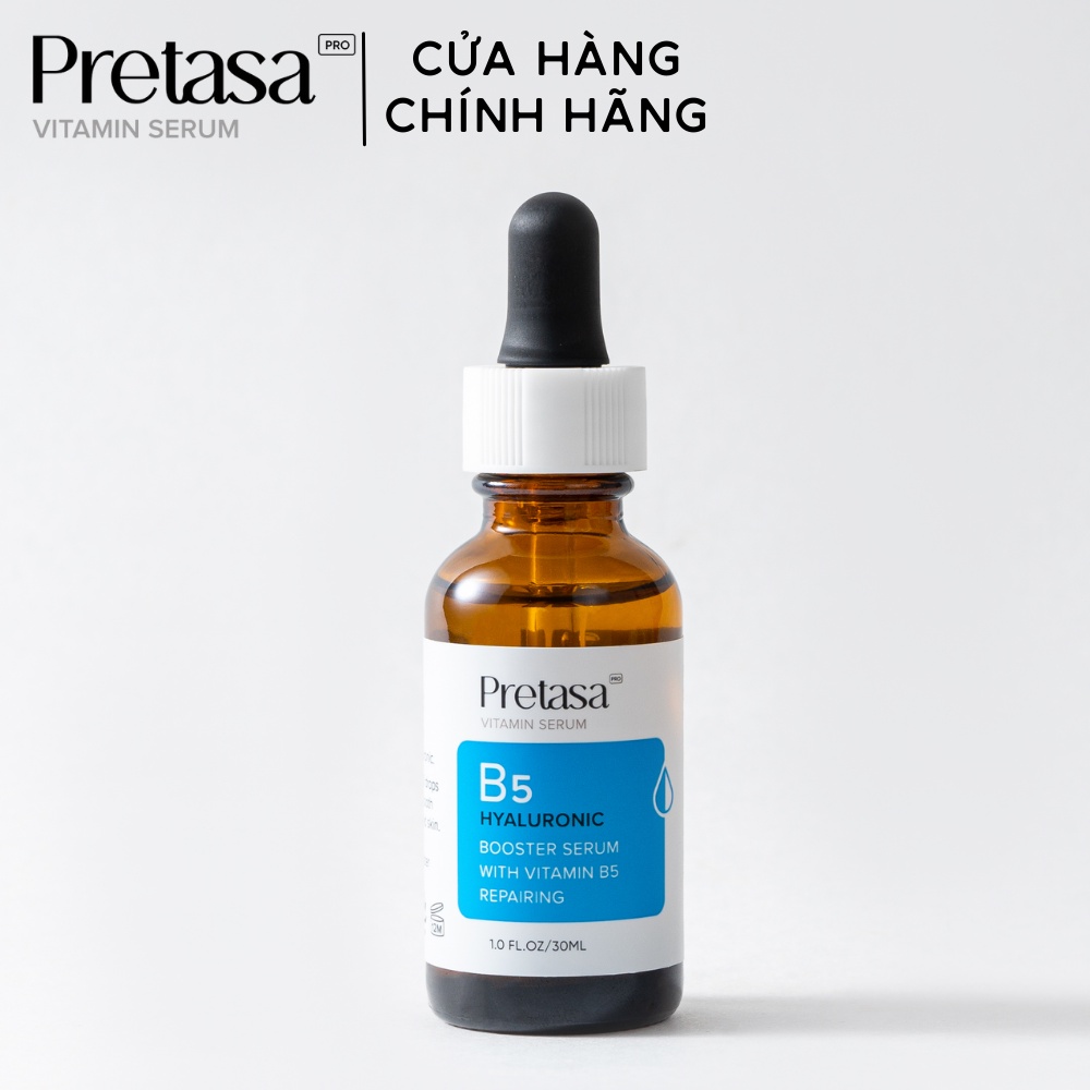 Serum B5 phục hồi da, cấp ẩm da căng bóng PRETASA - B5 Hyaluronic Serum