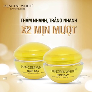 Kem Dưỡng Trắng Da Mặt Princess White Nice Day (Hàng Chính Hãng kèm quà tặng)