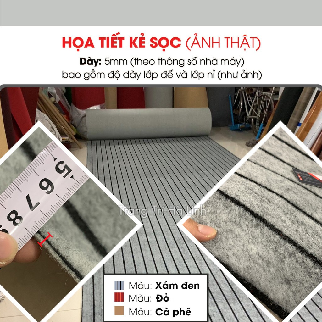 Thảm nỉ trải sàn, văn phòng, hội nghị 5mm