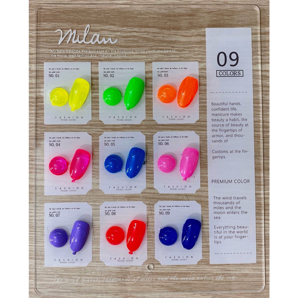 [03] Set sơn gel thạch 9 màu Very Good Nail chính hãng 15ml + tặng kèm bảng màu