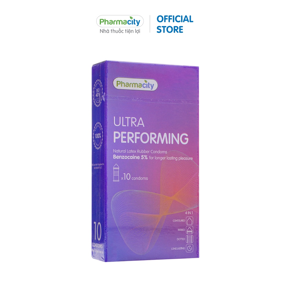 Bao cao su Pharmacity Ultra Performing (Hộp 10 cái)
