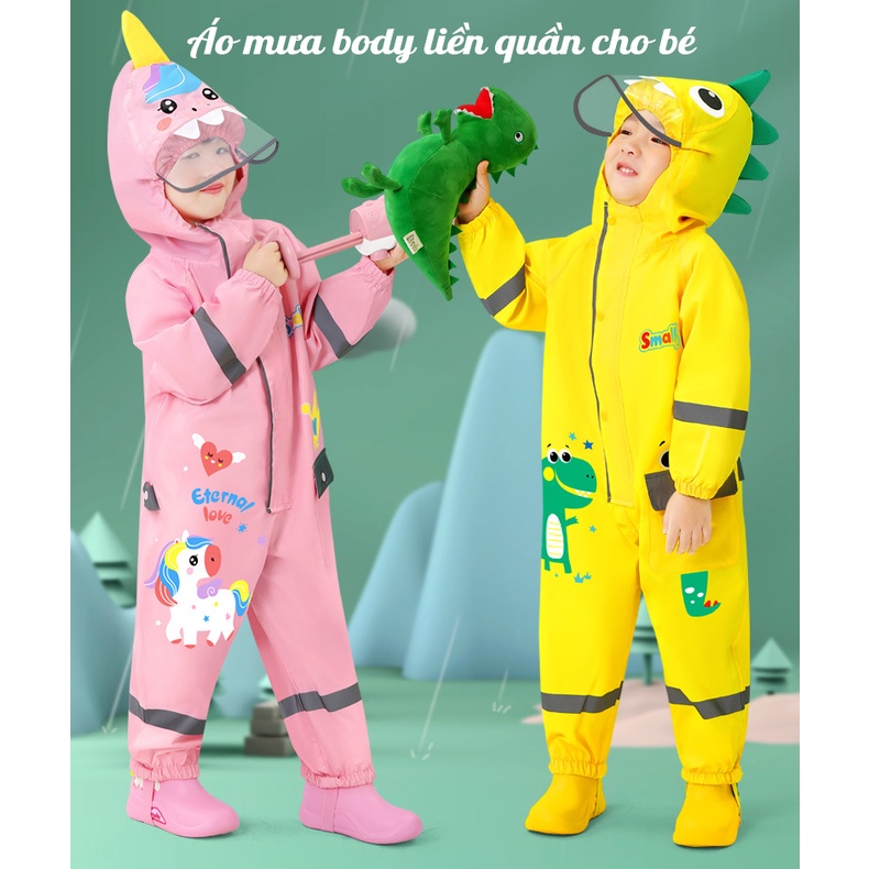 Áo Mưa Body Smally Cao Cấp Cho Bé - Áo Mưa Trẻ Em Cao Cấp Siêu Xinh