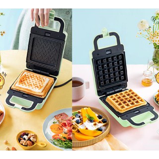 Máy kẹp nướng làm bánh Bear_ Máy nướng bánh Sandwich - waffle - Bánh Quế_chỉ với 3 phút cho bữa ăn sáng