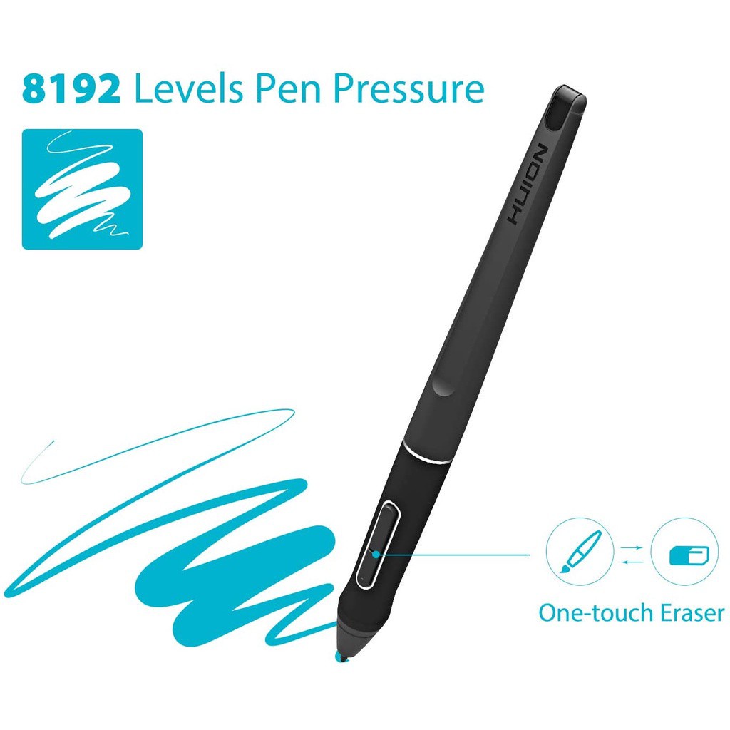 Bút Cảm Ứng PW507 Cho HUION Với Mức Áp Suất 8192 Cho Kamvas Pro 12 / Pro 13 / Pro 16 / 16 / 20