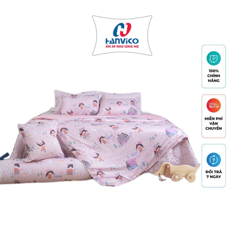 Bộ Chăn Ga Gối Hanvico Blue Sky - DLS199