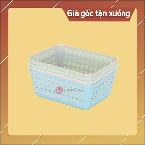 Rổ nhựa chữ nhật hình trái tim thích hợp để bàn làm việc