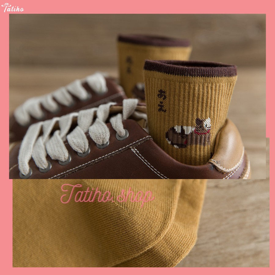 [Hàng Xịn, Giá Tốt] Vớ Tất Đeo Chân Họa Tiết Mèo Màu Cổ Điển Đẹp Nam Nữ - Mã TV001