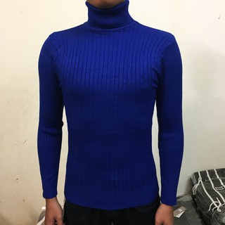 Áo len nam cổ lọ vặn thừng [đủ màu]