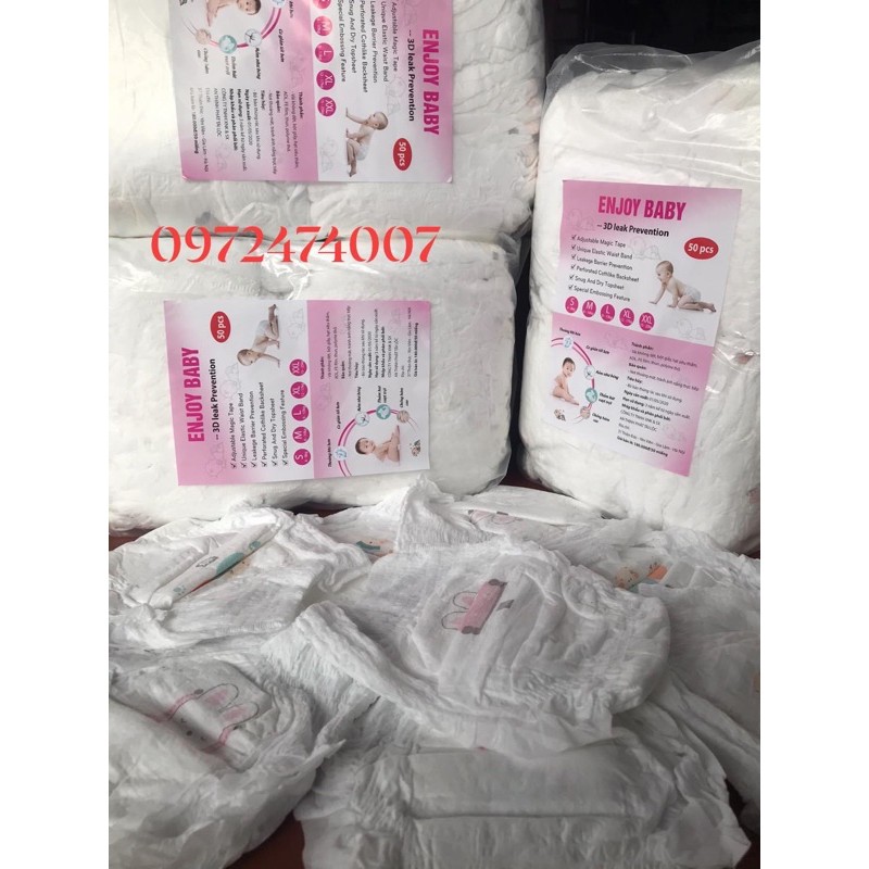 Combo 100 mieng Bỉm trần quần enjoy nhập khẩu s100/m100/l100/xl100/xxl100