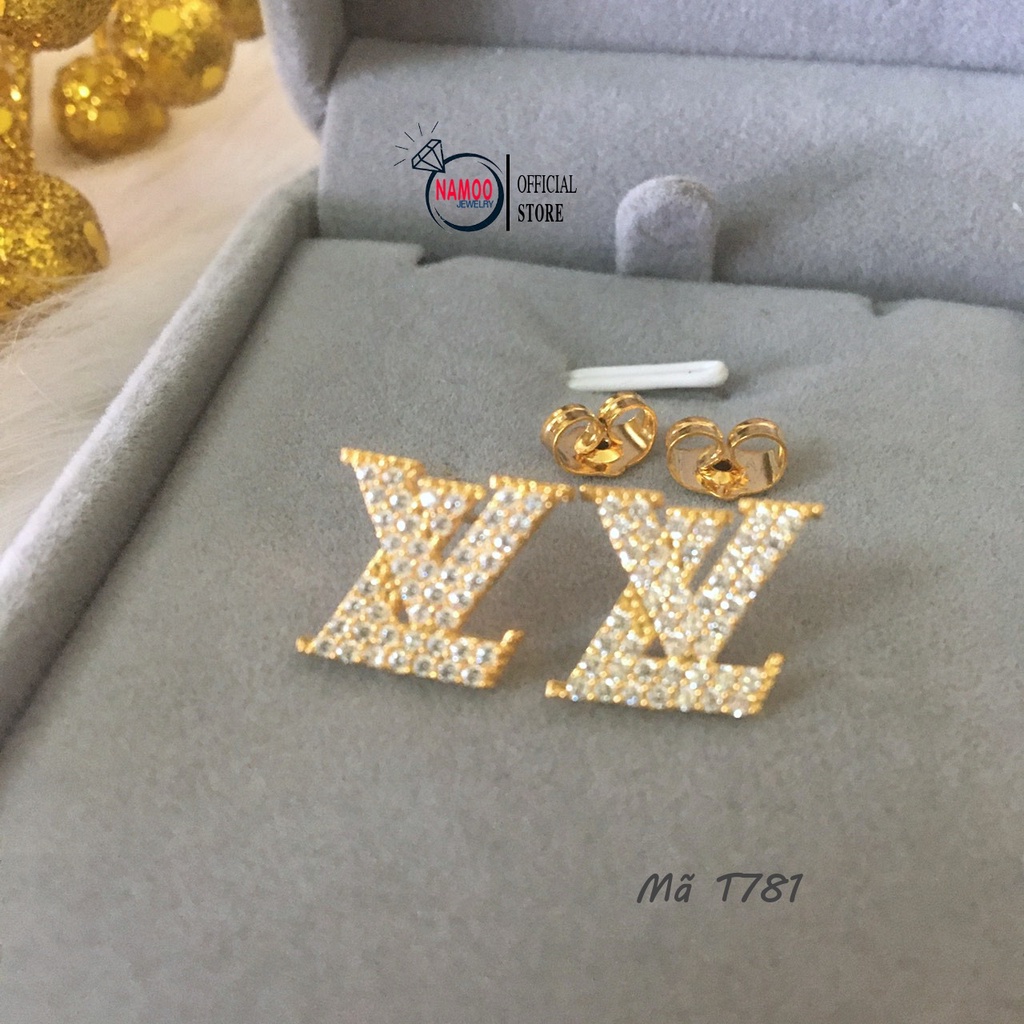Khuyên Tai Nữ T781 Đính Đá Chuôi Nút Nụ