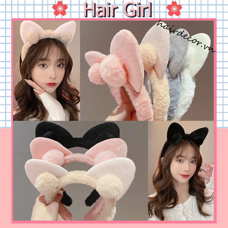 Hàng mới về Băng đô tai mèo dễ thương phong cách Hàn Quốc