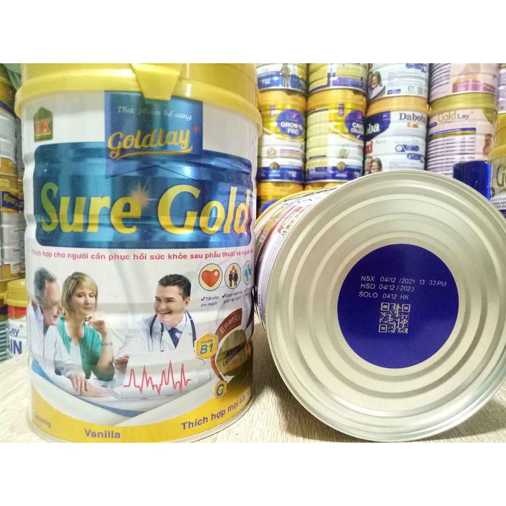 SỮA SURE GOLD GIÚP PHỤC HỒI SỨC KHỎE, TĂNG CƯỜNG ĐỀ KHÁNG 900Gr (Goldlay)