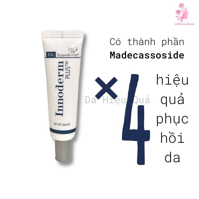 Kem dưỡng phục hồi da hư tổn, da mỏng yếu và phục hồi da sau peel Innoderm Plus (tuýp nhỏ 20g)