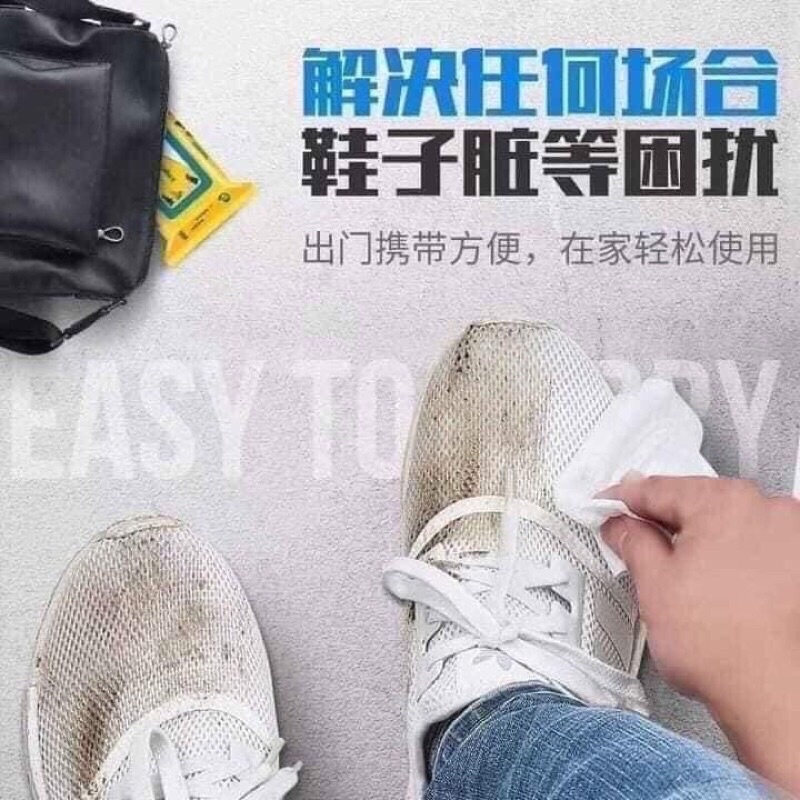 (Sẵn hàng giao ngay) Khăn Giấy Lau Giày Cao Cấp SNEAKER, Lau Túi Da, Ví Da Siêu Sạch Hộp 30 Tờ, Không kích Ứng Da