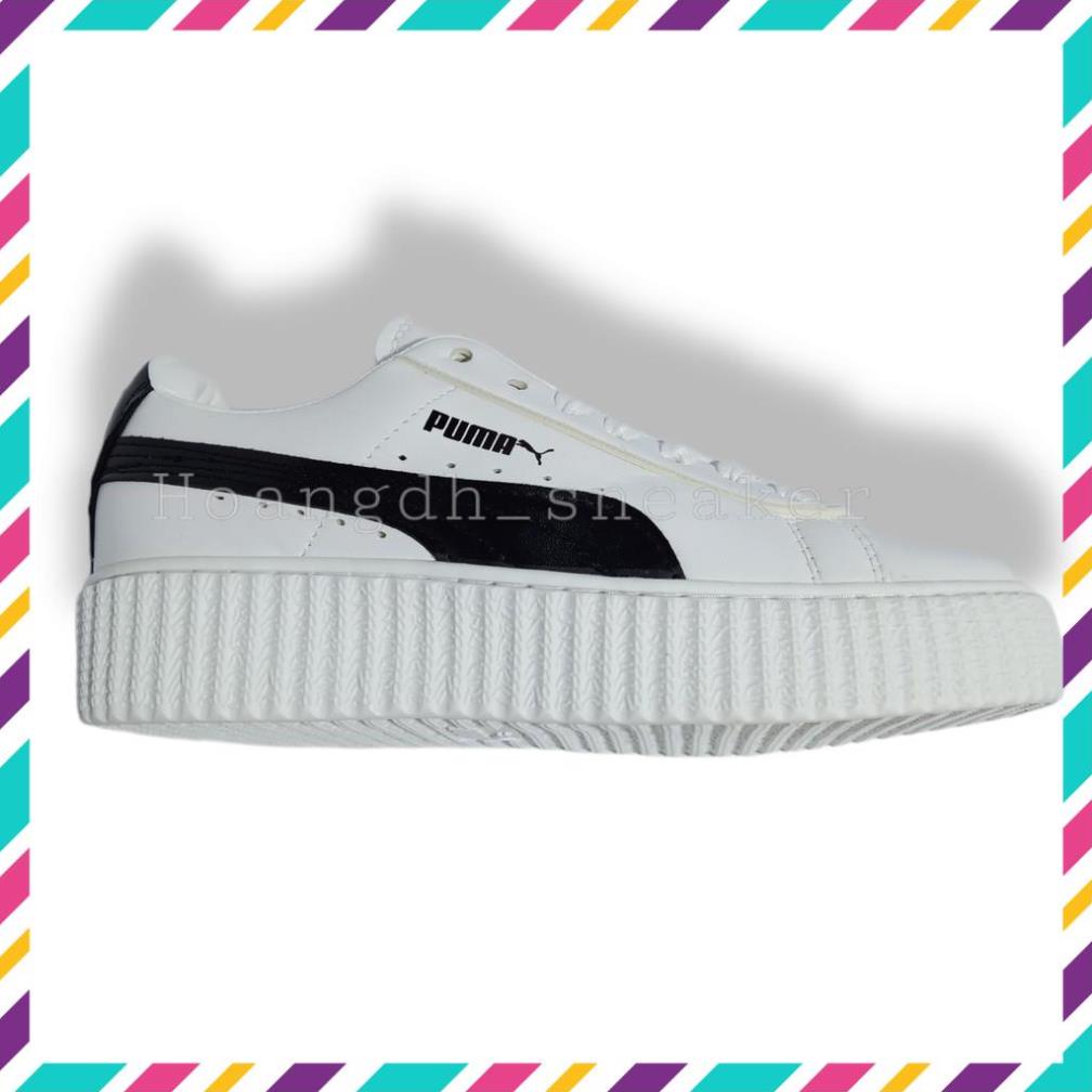 Giày thể thao nam nữ sneaker 𝐏𝐔𝐌𝐀 sọc đen - thân giày da đế cao su đúc đế cao 5cm [Chuẩn 11 - Full Box]