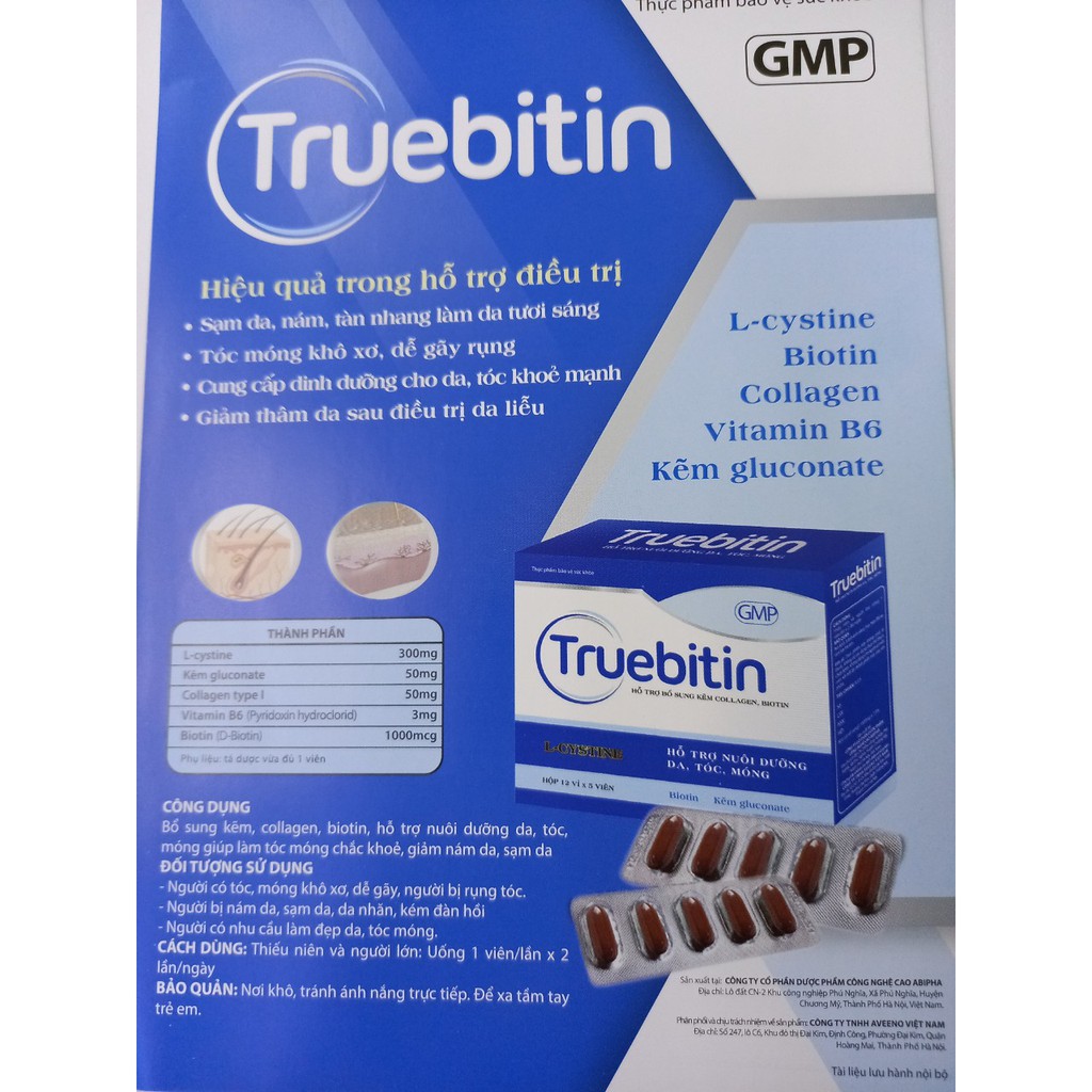 TRUEBITIN- VIÊN UỐNG HỖ TRỢ DA TÓC MÓNG