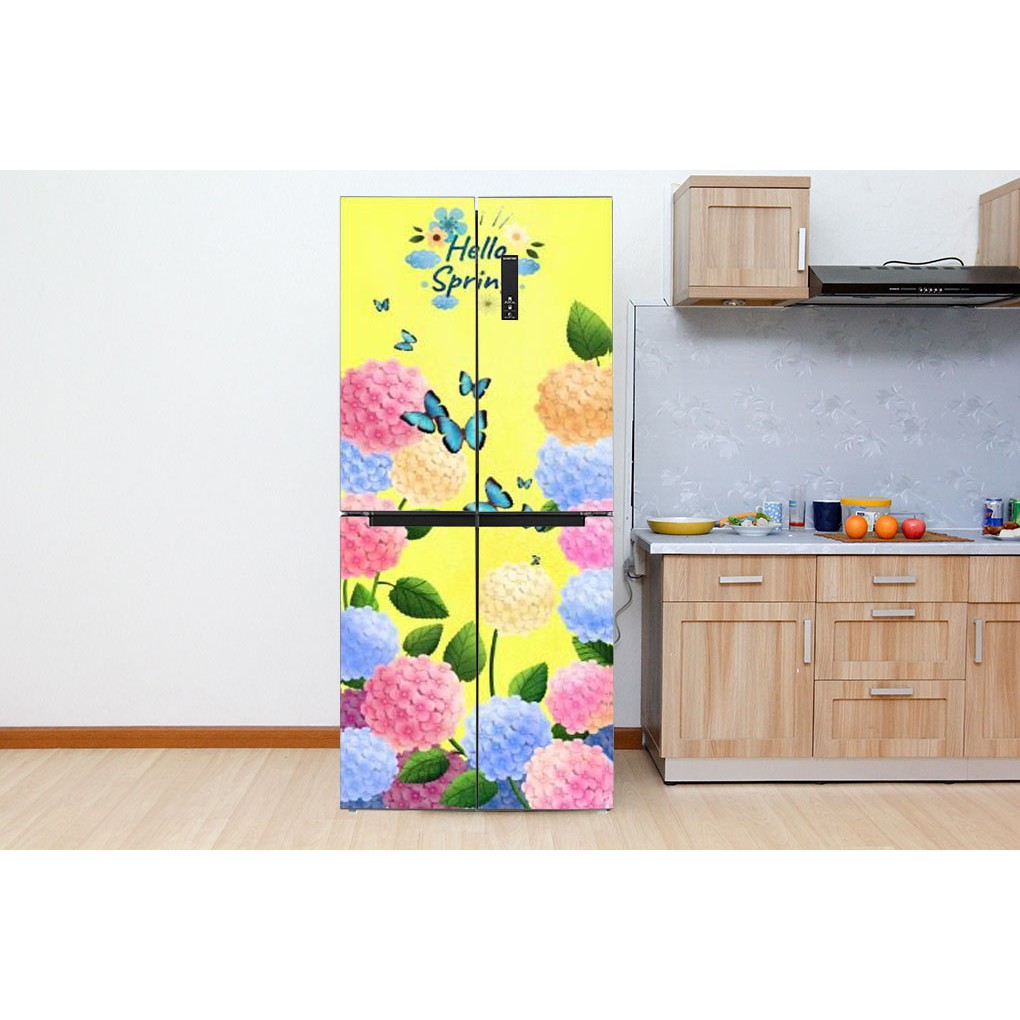 Decal dán tủ lạnh chất liệu cao cấp, chống nước tuyệt đối lau chùi thoải mái