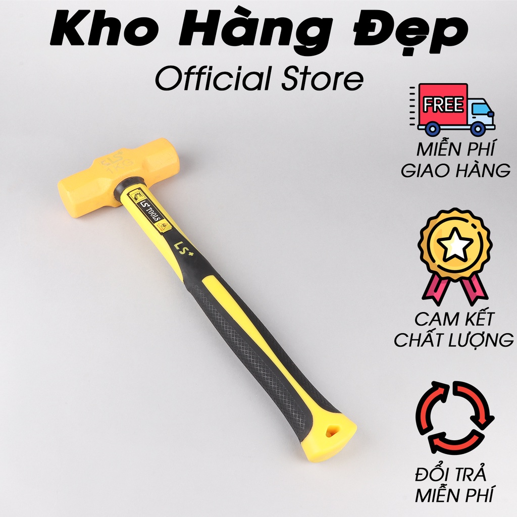 Búa đại lục giác cán nhựa LS+ cao cấp BLGCN1 - Kho Hàng Đẹp