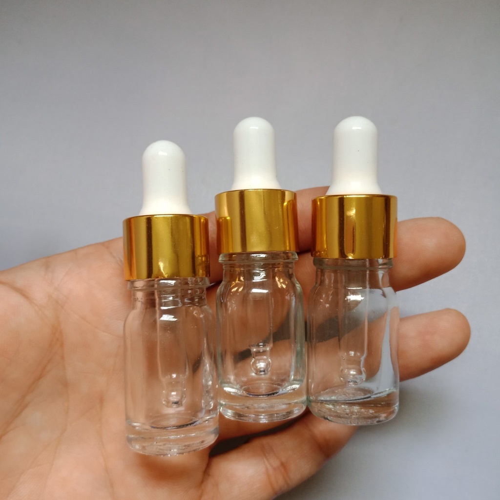 Lọ chiết tinh chất chiết serum có núm bóp tinh chất dung tích 5ml 10ml (Loại có ống thủy tinh)