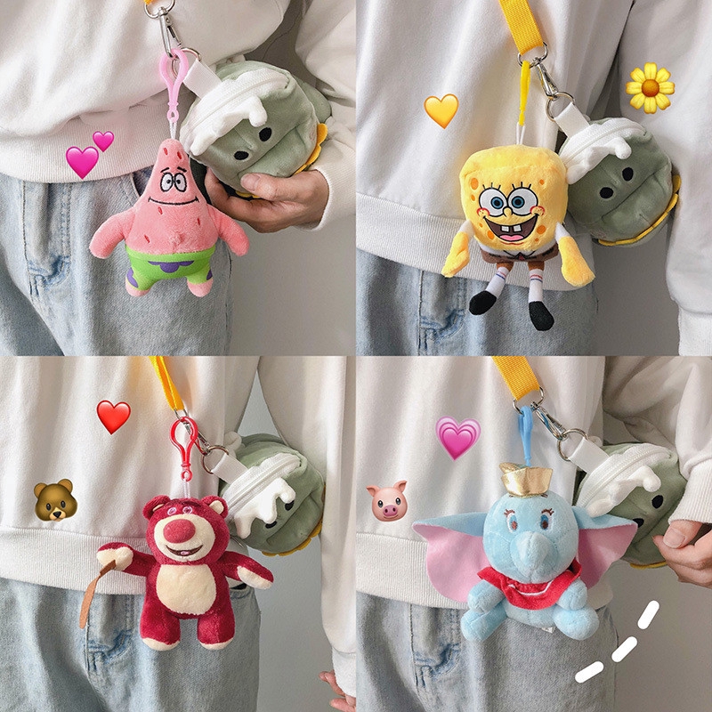 Móc khóa thú bông hoạt hình kiểu dáng hoạt hình Stitch dễ thương