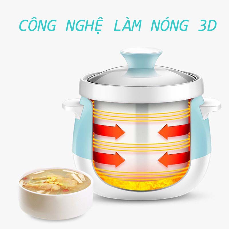 Nồi  hầm nấu chậm mini 1.5 L Supor DG15YC18 - chuyên dụng chế biến đồ ăn dặm