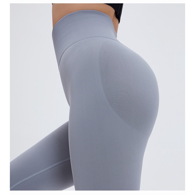 Quần legging thể thao HOPPE FUMENG nâng mông lưng cao không đường may thời trang cao cấp cho nữ