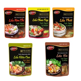 NƯỚC DÙNG HOÀN CHỈNH BARONA LẨU KIM CHI/ LẨU THÁI/ LẨU RIÊU CUA/ LẨU CHUA CAY/ LẨU BÒ