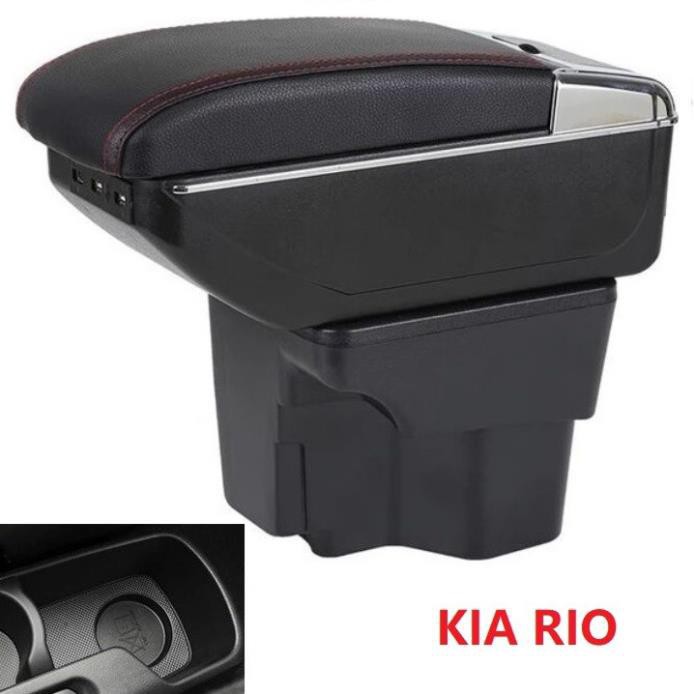 Hộp tỳ tay xe hơi cao cấp Kia Rio tích hợp 7 cổng USB Hàng Loại 1