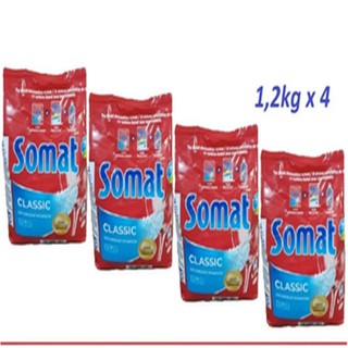 4 Túi Bột Rửa Chén Bát - Ly Somat 1,2kg Dùng Cho Máy Rửa Bát