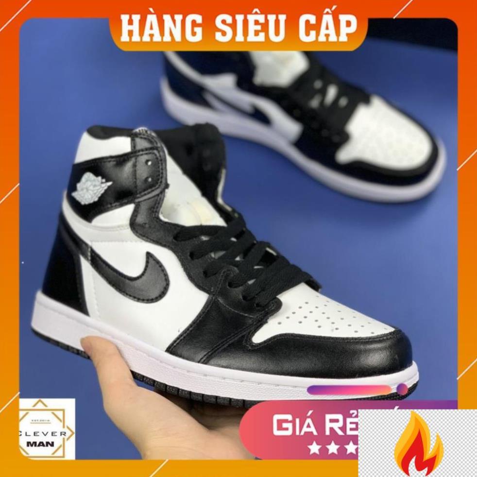 GIÀY SNEAKER NAM NỮ JORDAN CAO CỔ ĐEN TRẮNG HOT TREND -O*dc