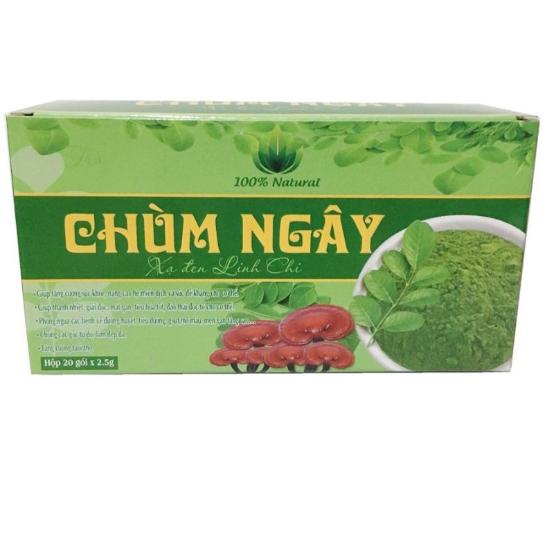 Combo 6 hộp trà chùm ngây xạ đen Linh Chi