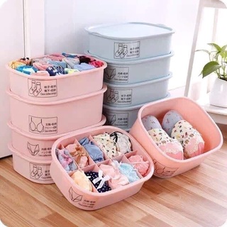Sét 3 hộp đựng đồ lót lúa mạch có nắp tiện dụng