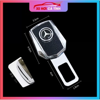 1 Cái Chốt cài dây an toàn loại Cao cấp bọc da phiên bản cải tiến có thể móc nối tiếp full Logo Hãng xe
