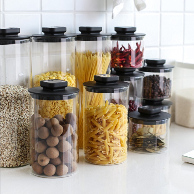 SWEEJAR Hộp đựng bảo quản  bột sữa/thực phẩm bằng thuỷ tinh có nắp đậy an toàn tiện dụng cho nhà bếp