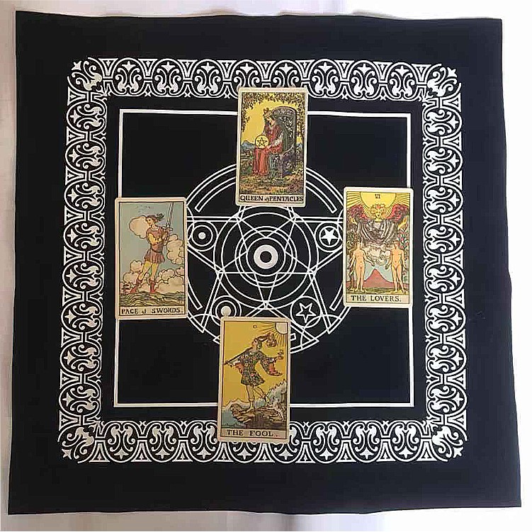 Combo Bài Ethereal Visions Illuminated Tarot Deck H12 và Túi Nhung Đựng Tarot và Khăn Trải Bàn Tarot
