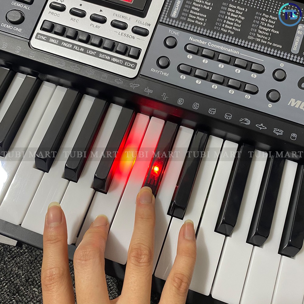 {PHÍM LED} - Đàn Piano Đàn Organ Electronic Keyboard Đàn 61 phím Đàn điện cho người mới học – TB02