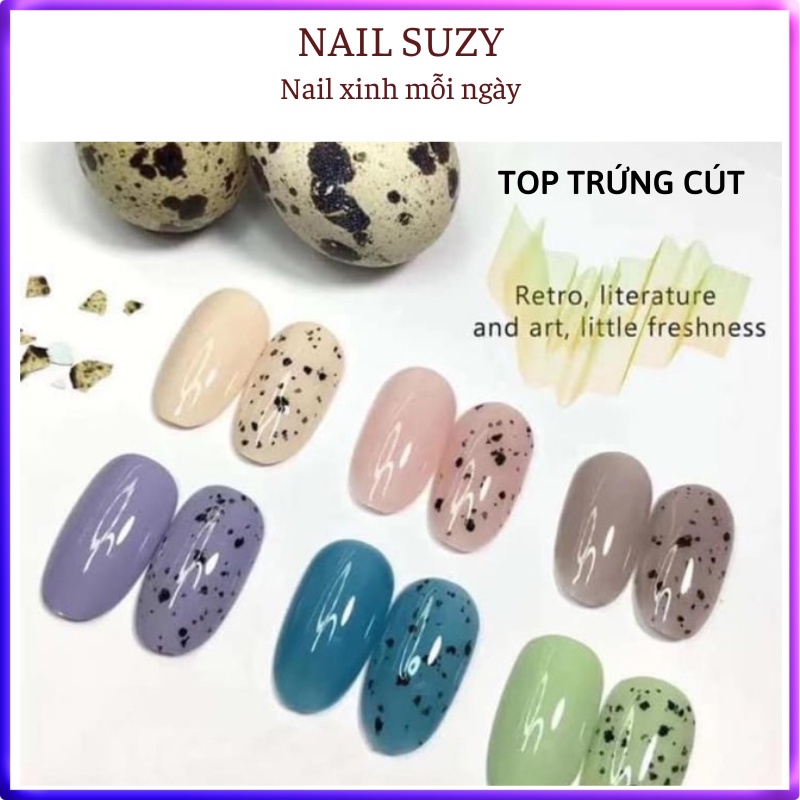 Sơn base top gel AS móng tay bóng cường lực cứng móng top lỳ top loang NAIL SUZ 15ml