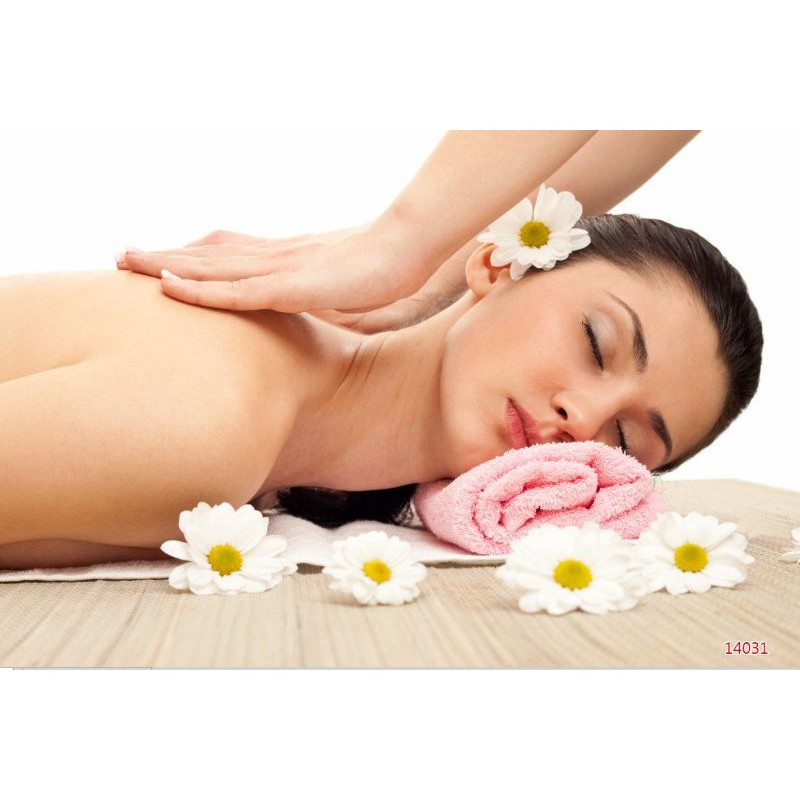 combo 4 bức tranh Lụa dán tường 3d trang trí quán Spa KT 40 x 60cm x 4 tấm