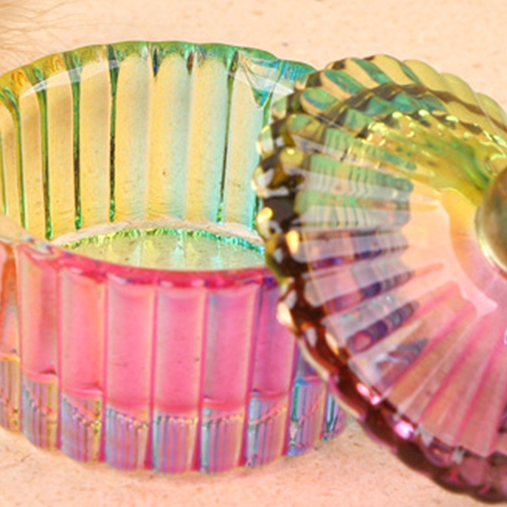 Cốc Pha Lê Acrylic Đựng Dung Dịch Nhúng Móng Nghệ Thuật Có Nắp Chống Bụi Nhiều Màu Sắc