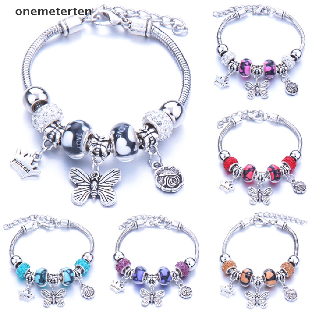 Vòng Tay Mạ Bạc Đính Hạt Charm Thời Trang Cho Nữ