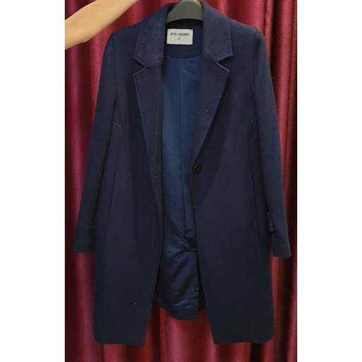 pass áo khoác mangto dạ xanh đen Up to seconds size S new 90%