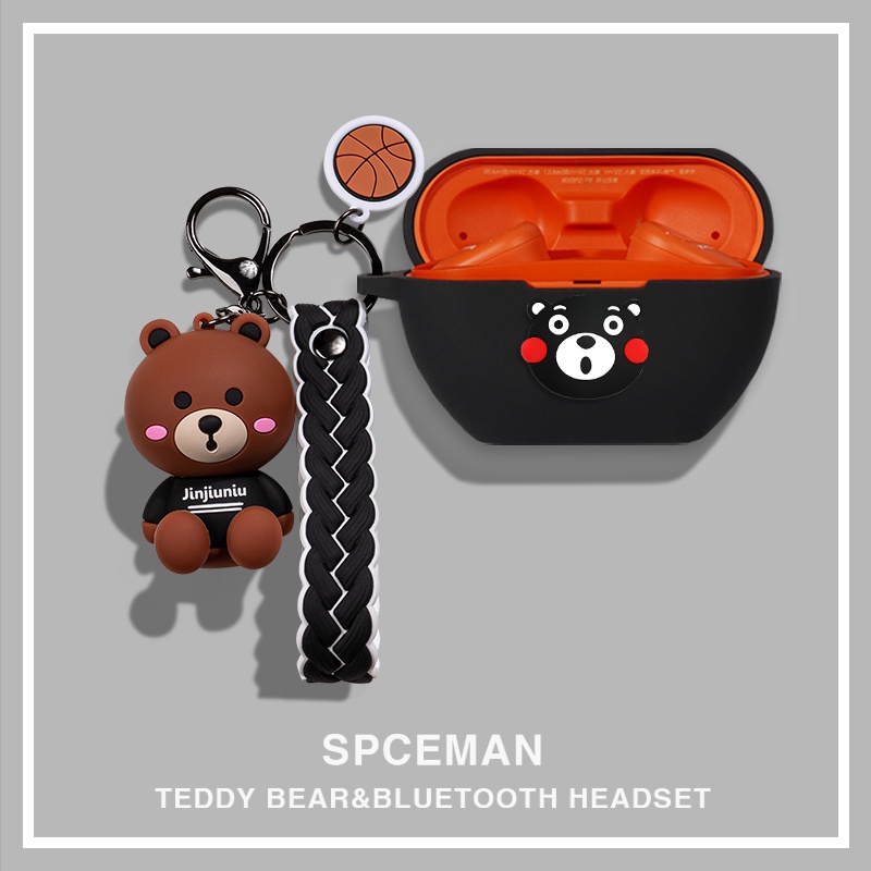 Sony WF-SP800N Case Cartoon Metal Magic Wand Cute Snoopy Pikachu Doll Keychain Pendant Silicone Soft Shell Sony WF-SP800N Bluetooth Headset Case Protective Cover Marvel Spiderman Thor Pendant Sony WF-SP800N Cover