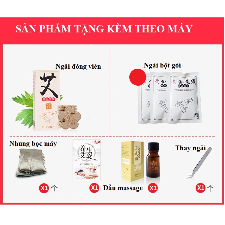 Máy xông ngải cứu 7 màu- máy xông ngải cứu có đèn hồng ngoại