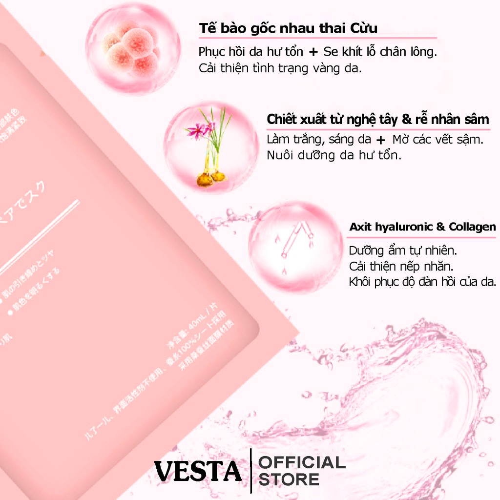 Mặt Nạ Nhau Thai Cừu 💞𝑭𝒓𝒆𝒆𝒔𝒉𝒊𝒑💖 Mặt Nạ Tế Bào Gốc - Mask Cuống Rốn Nhật Bản Rwine Beauty