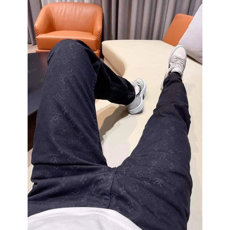 Quần bò nam,quần jean vân lv,ống côn,giá rẻ full sz | BigBuy360 - bigbuy360.vn