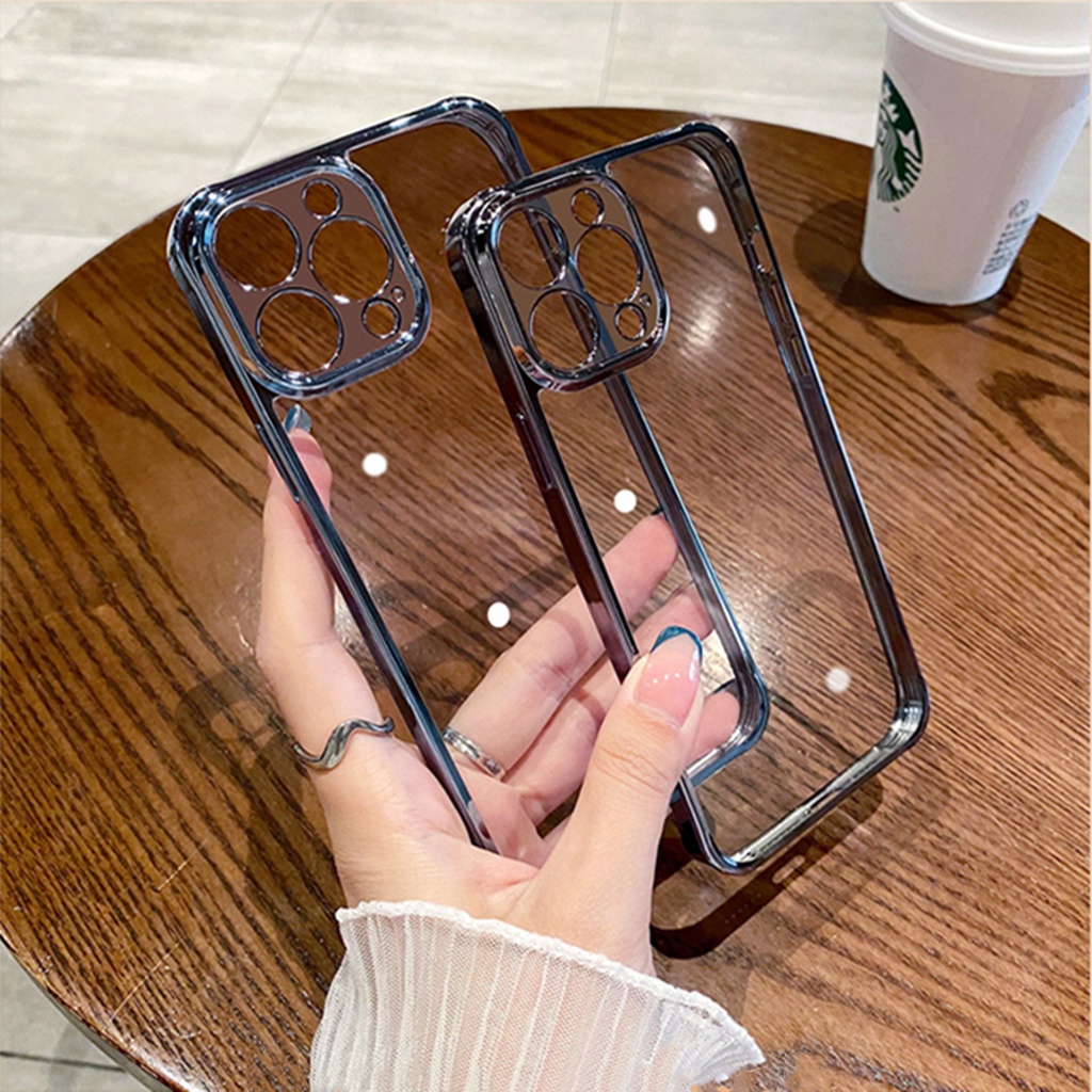 Ốp điện thoại silicon mạ điện dáng vuông cổ điển sang trọng cho For iPhone 14 13 12 11 Pro Max iPhone X XS XR juncong2023shop