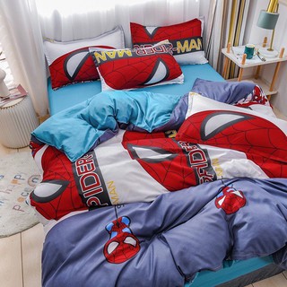[ RẺ VÔ ĐỊCH] Bộ chăn ga gối poly siêu nhân nhện spiderman💞 FREESHIP 💞 Chăn Ga Gối Nệm Cotton Poly