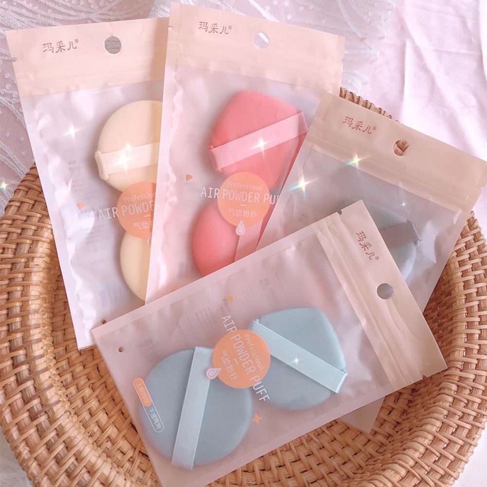 [Hàng mới về] Set 2 mút trang điểm mềm mịn hình tròn 2 mặt có thể mang theo tiện dụng